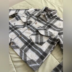 Cropped Plaid Jacket